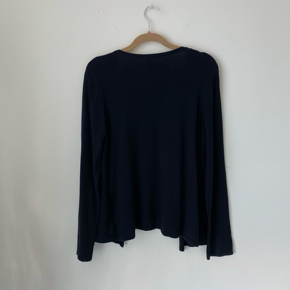 Black Sweater with attached cardigan and necklace - Picture 4 of 5